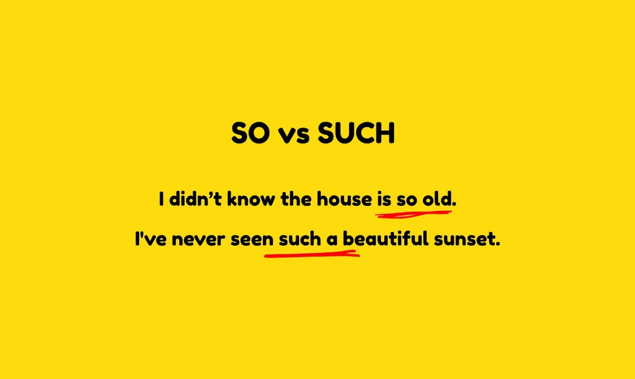 Разница между словами So и Such в английском языке